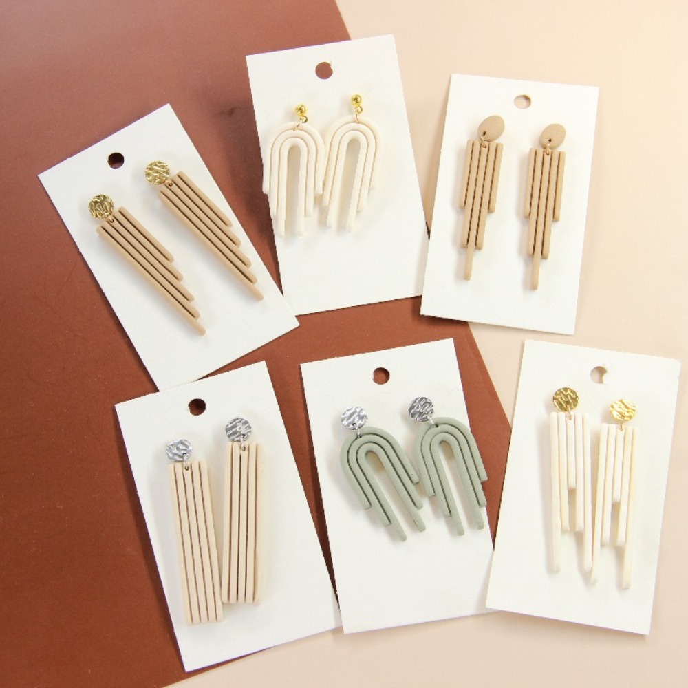 3D Printing Earrings - 4er-Set geometrische Quasten-Polymer-Clay-Ausstecher, 3D-gedruckte Weichknet-Ohrringformen, minimalistische