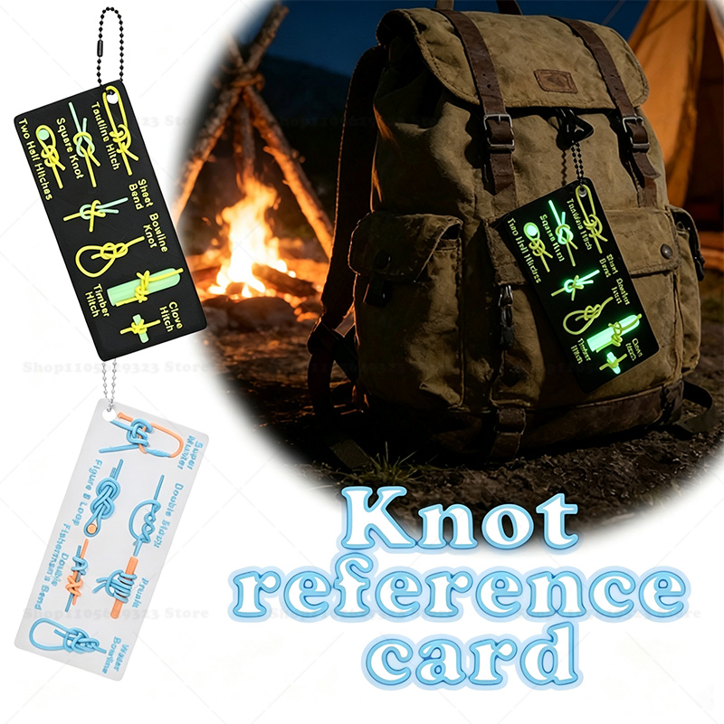 3D Printing Guide - 3D-gedruckte Knotenverbindungs-Referenzkarte, Lernhilfe für Outdoor-Camping und
