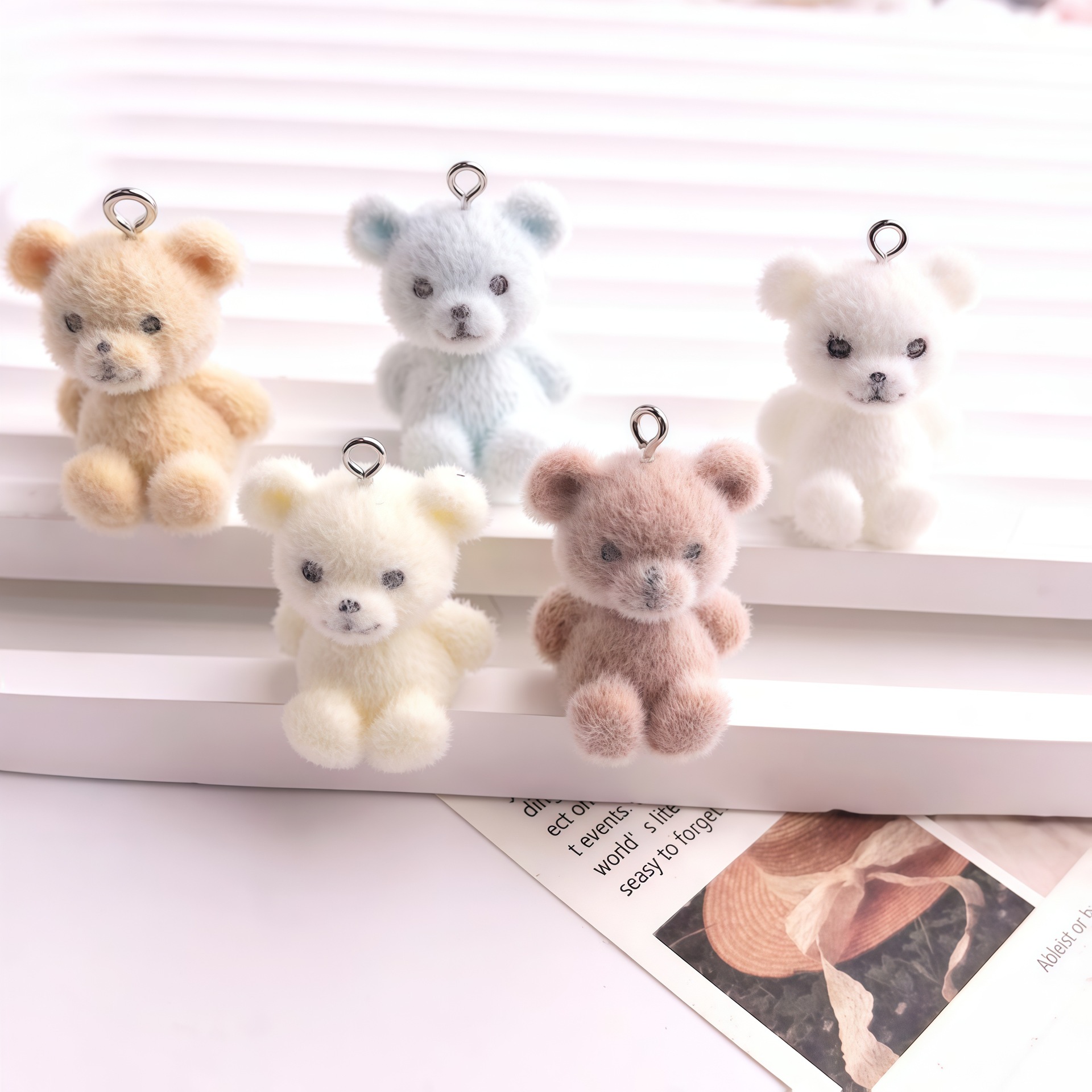 5 Stück 3D beflockter Bär Harz – 3D Printing Earrings Bewertung und Preis