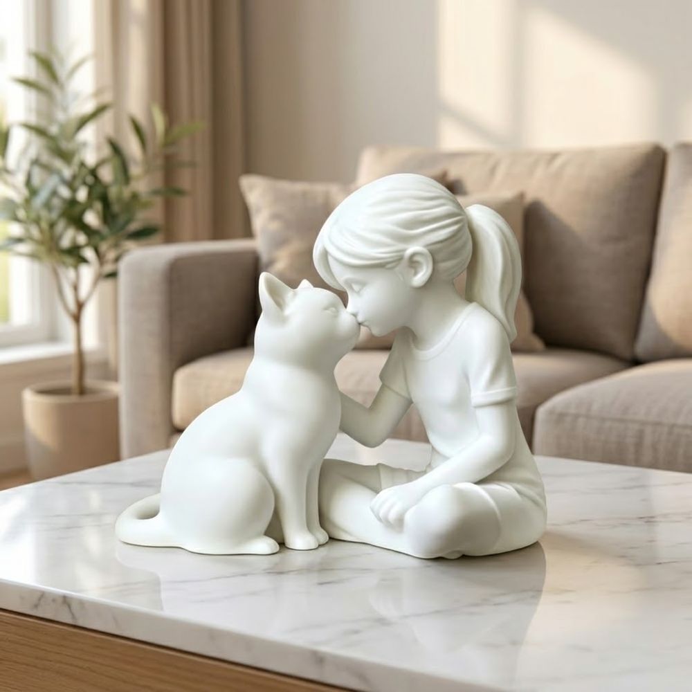 3D-gedruckte Mädchen- und Katz – 3D Printing Mockup Bewertung und Preis